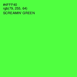 #4FFF40 - Screamin' Green Color Image